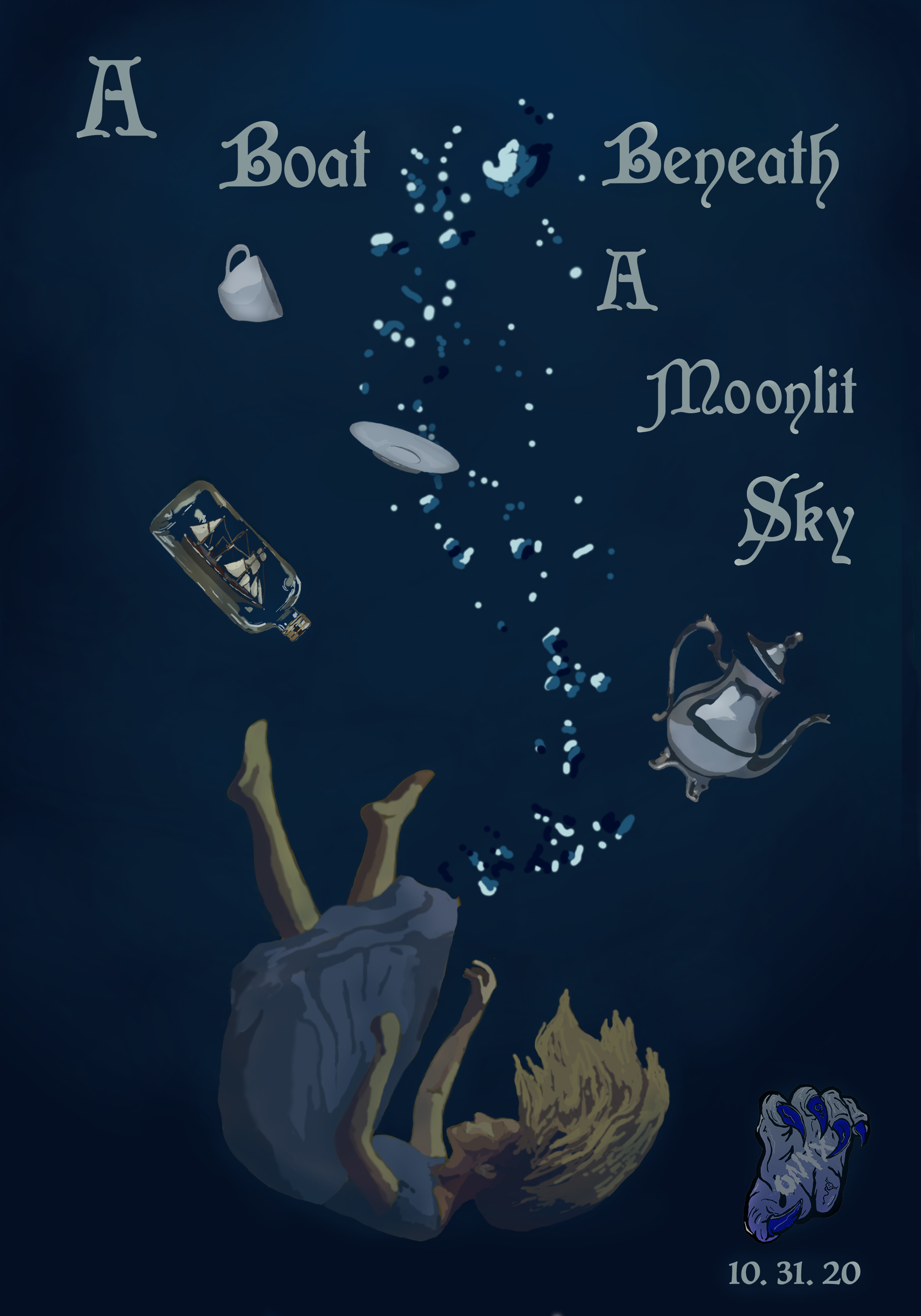 A Boat, Beneath a Moonlit Sky (2020) постер